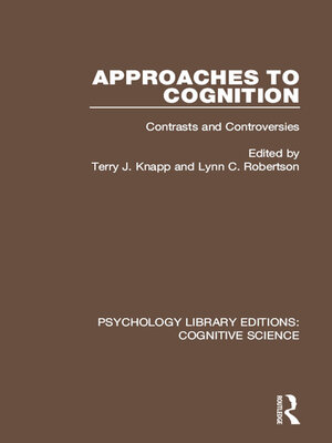 cover image of Approaches to Cognition